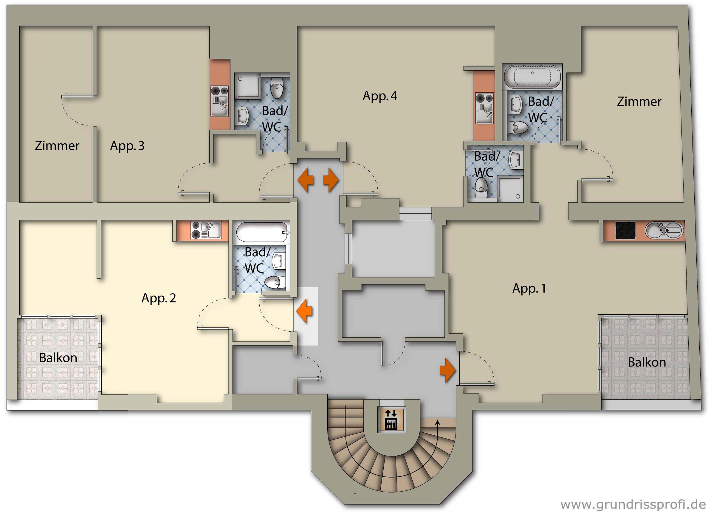 Apartment 2 ground plan floor
