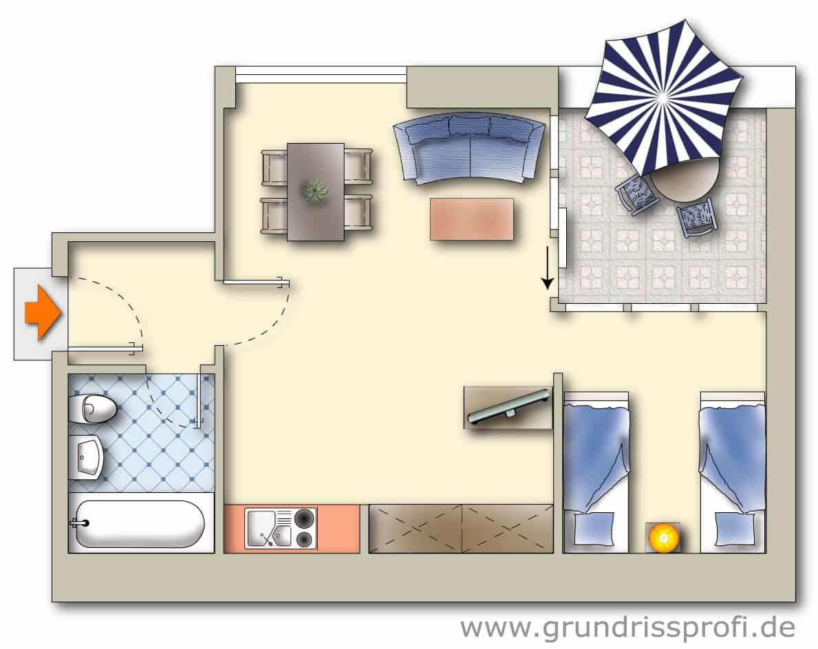 Apartment 2 Ground plan of the flat