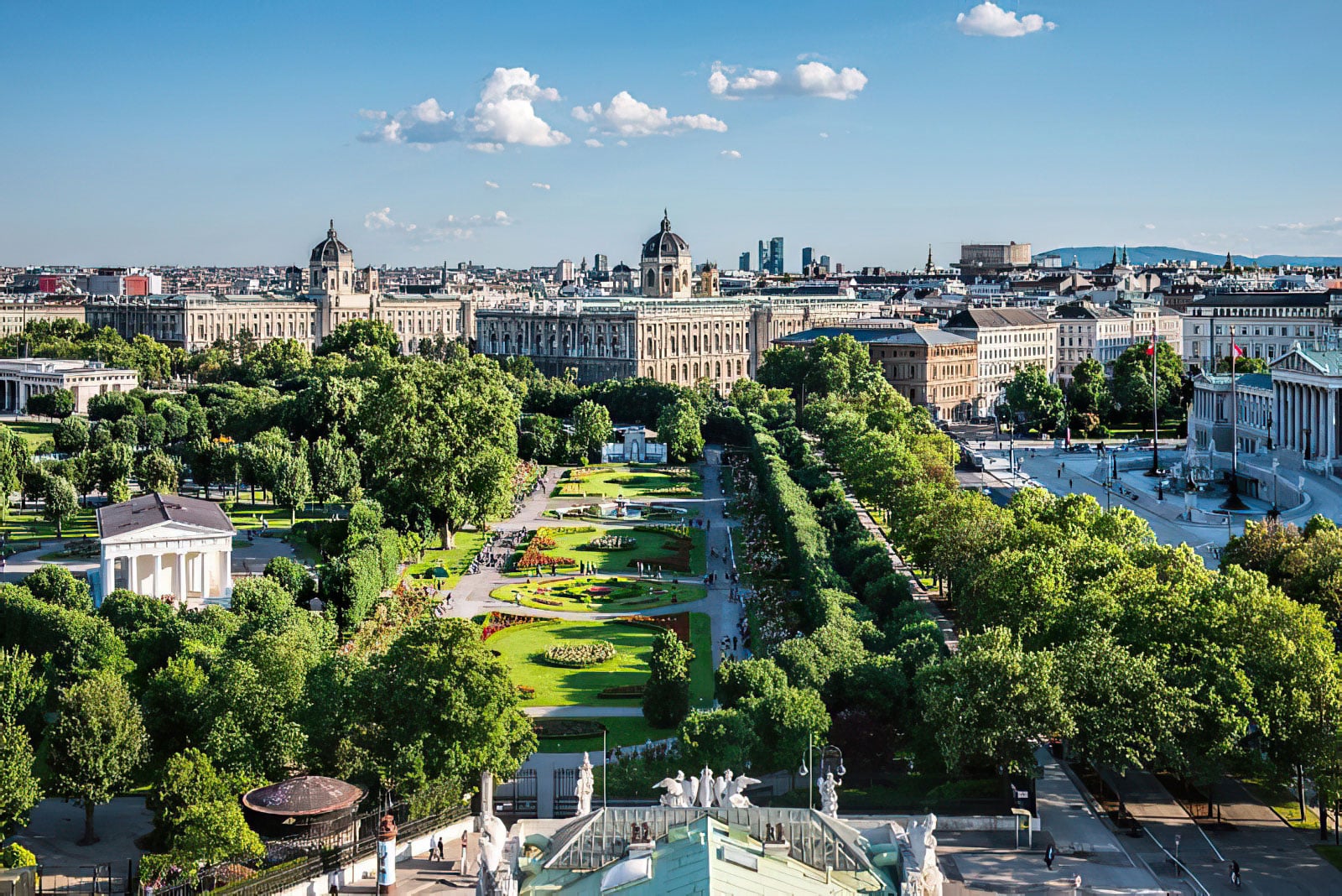 Blick auf den Volksgarten