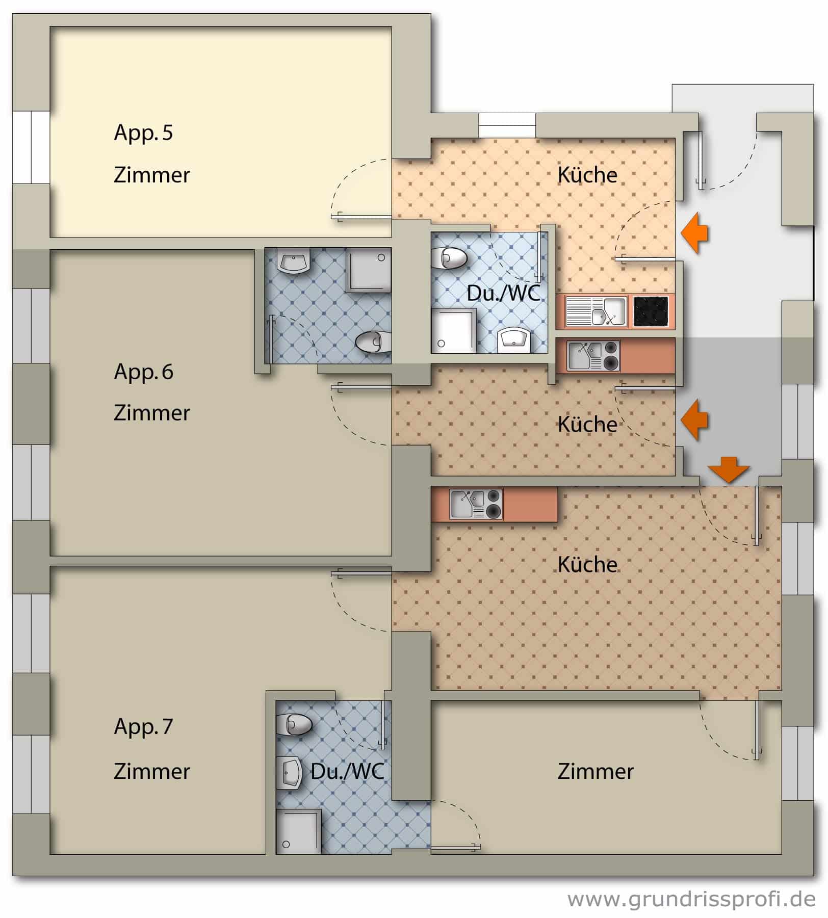 Apartment 5 Ground plan floor