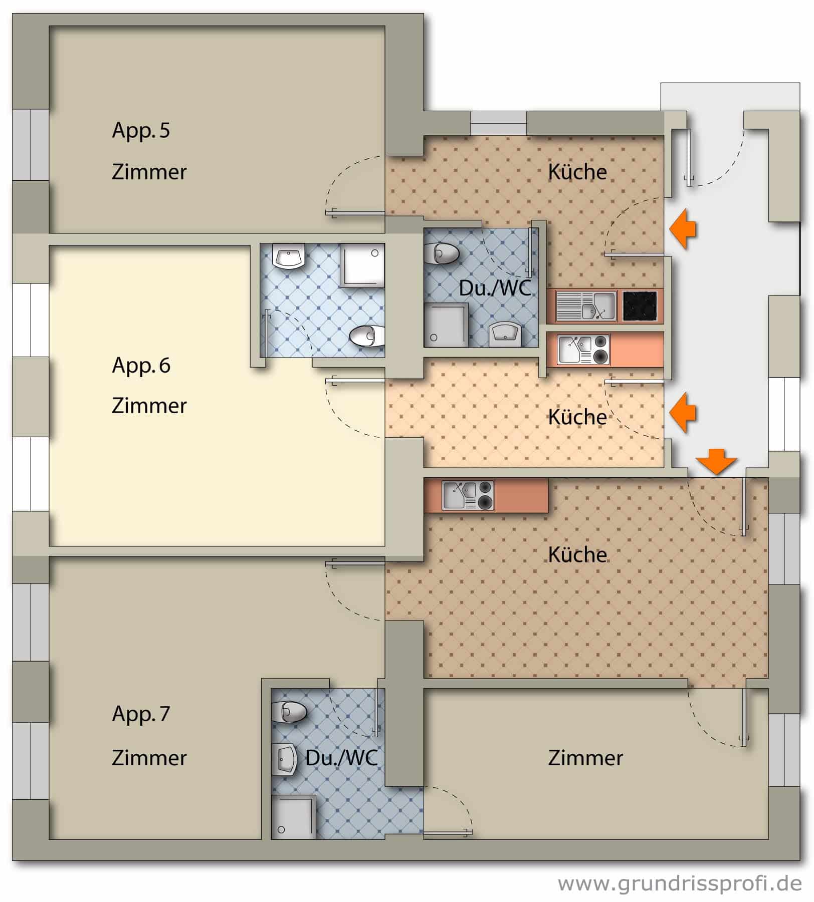 Apartment 6 ground plan floor