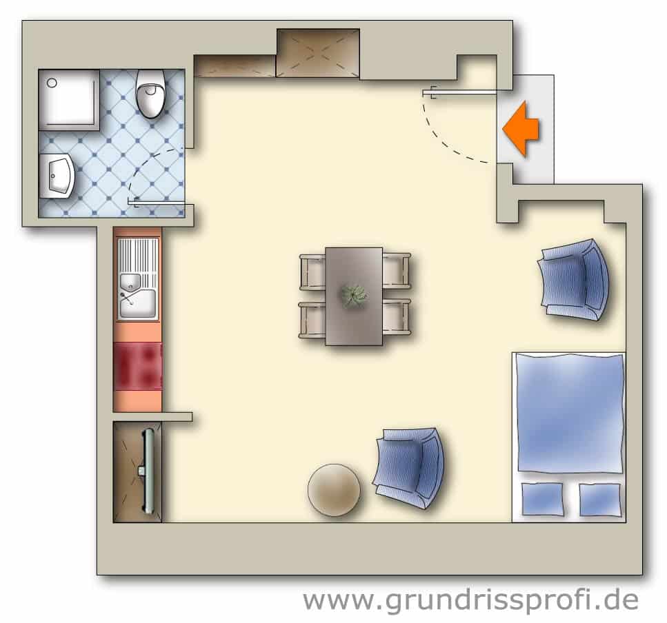 Apartment 4 ground plan flat