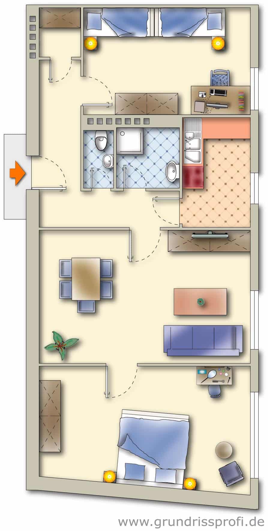 Apartment F21/18 ground plan