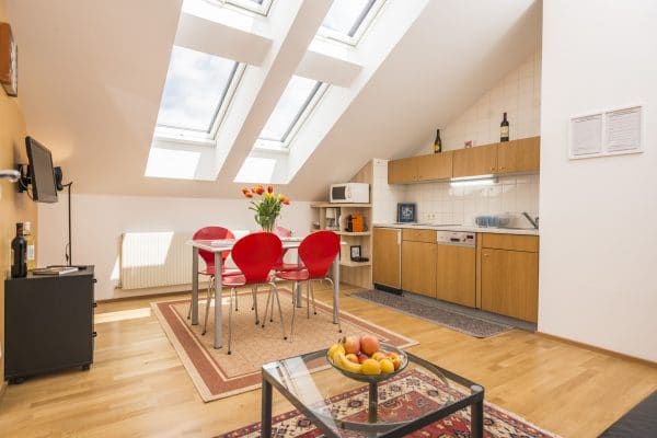 Apartment 3 Wohnzimmer und Küche
